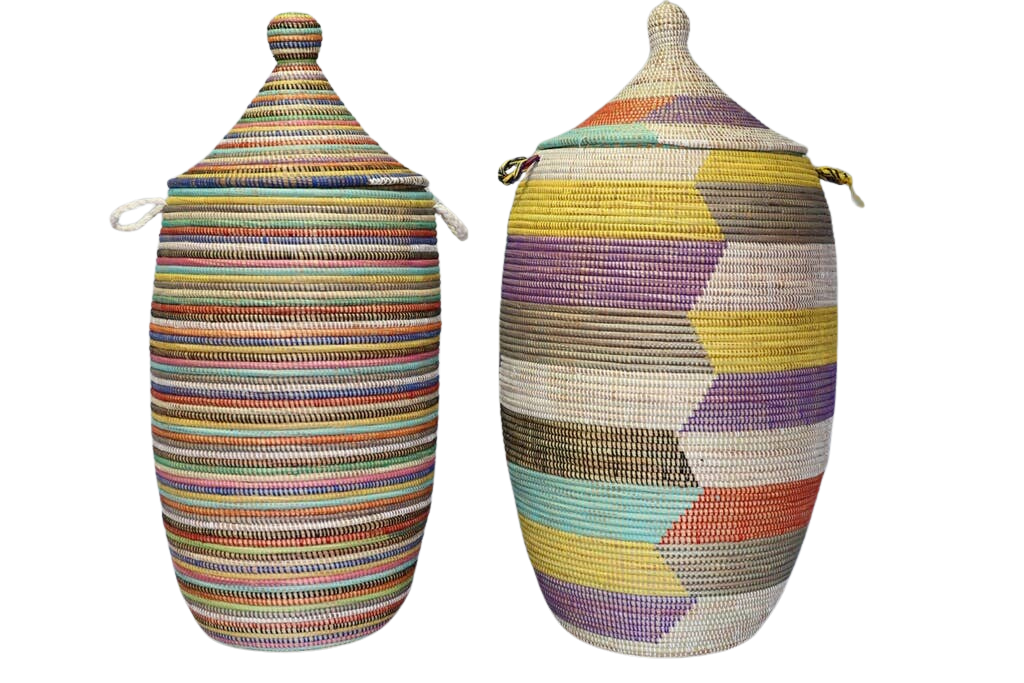 Senegal Sweetgrass Lidded Baskets