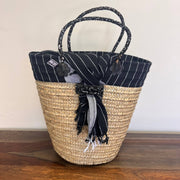 Black Natural Palm Tote
