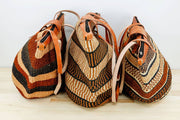 Traditional Kenya Earth Color Basket - Zipper