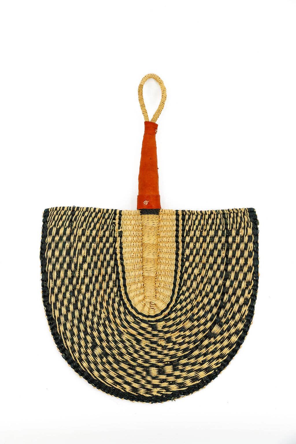 Blue and Natural Ghana Hand Fans