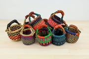 Multicolor Mini Market Baskets - Set of 3