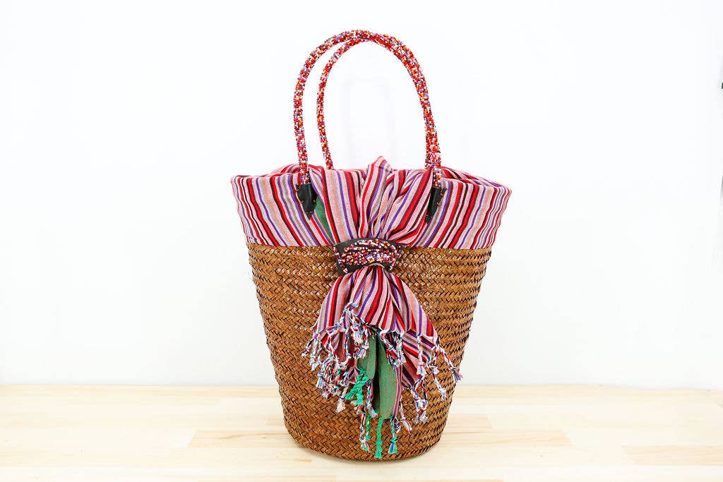 Pink Caramel Palm Tote