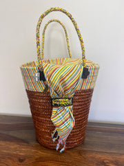 Yellow Caramel Palm Tote