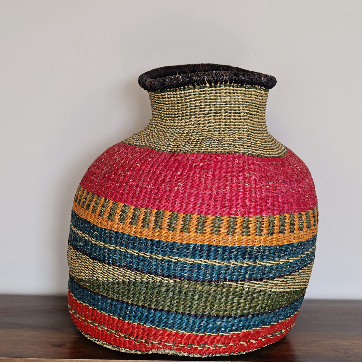 Extra Large Bolga Decorative Lime Basket
