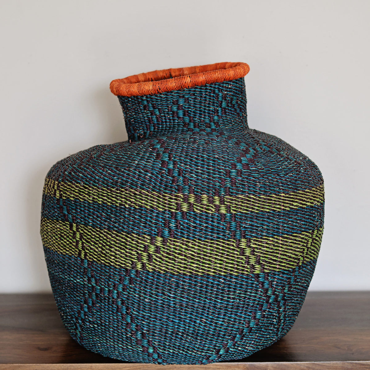 Extra Large Bolga Decorative Red basket