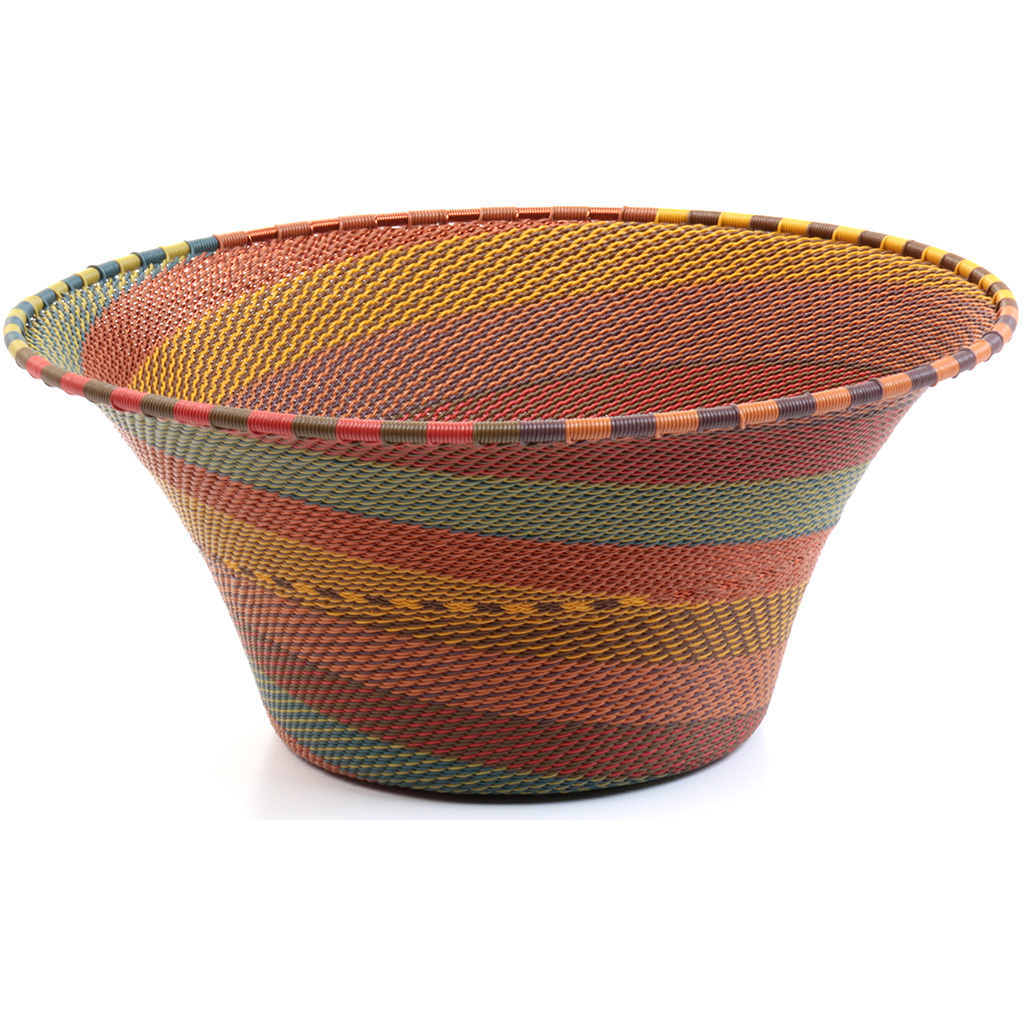 Extra Large Funnel Bowl - Fair Trade Zulu Wire Basket