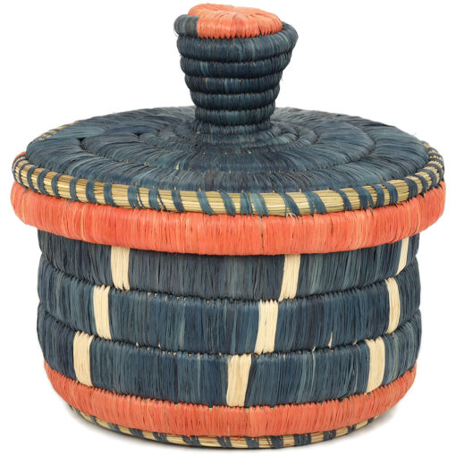 Raffia Coil Weave Canister