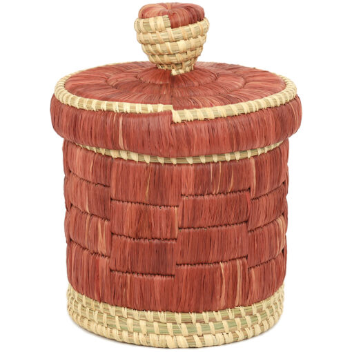 Raffia Coil Weave Canister