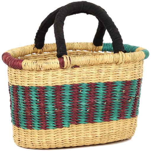 Cloth Handle Mini Oval Shopping Basket