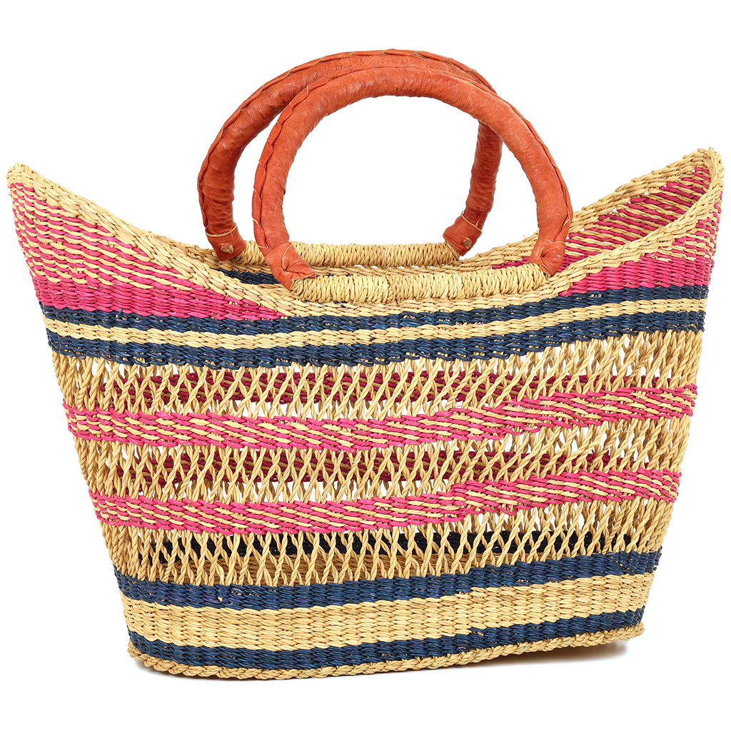 Petal Shopping Basket - Fair Trade Bolga basket from Ghana