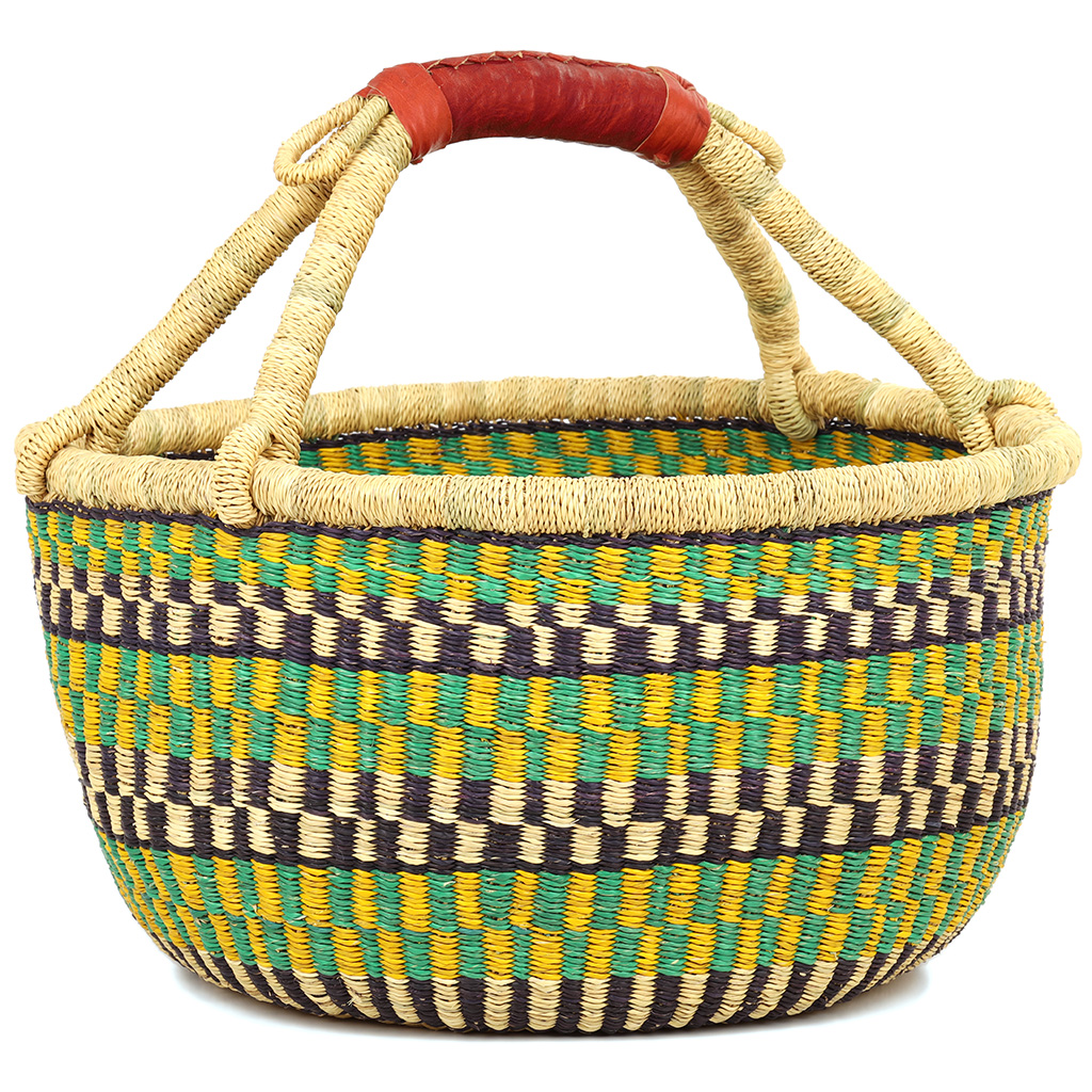 Large Market Basket Fair Trade Bolga basket from Ghana