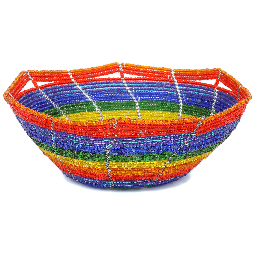 Kenya Beaded Wire Baskets Fair Trade African baskets